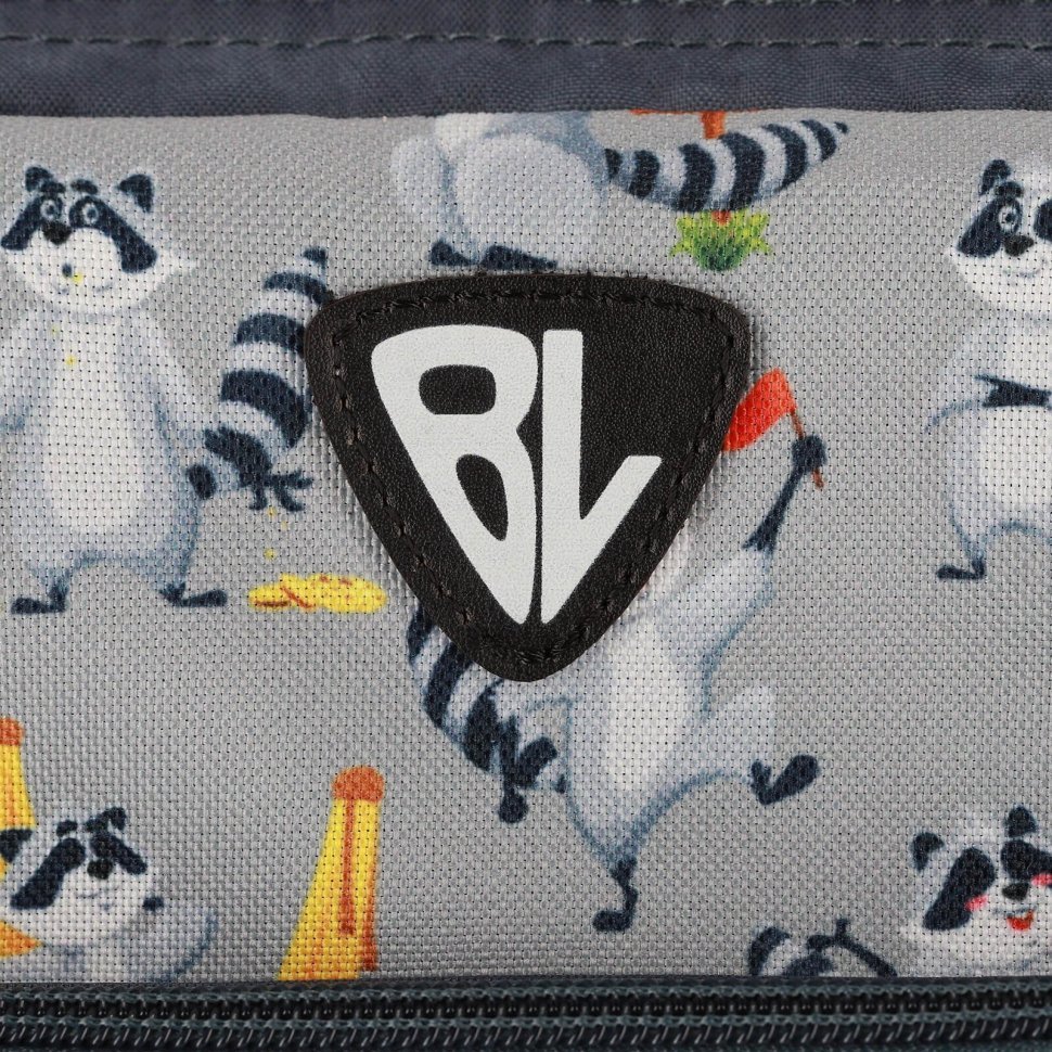 Школьный рюкзак для девочки 1-4 класс серого цвета принт енота Bagland 111298 modnotak фото №4