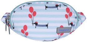 Поясна сумка бананка текстильна із принтом такси з повітряними кульками Bagland 111398