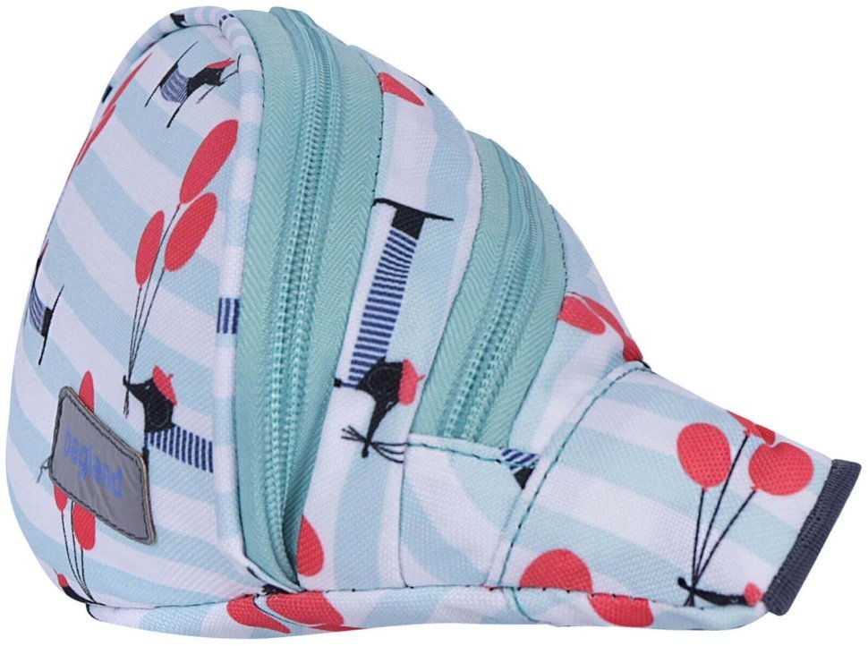 Поясная сумка бананка текстильная с принтом таксы с воздушными шариками Bagland 111398 modnotak фото №2