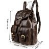 Стильный рюкзак из натуральной кожи коричневого цвета VINTAGE STYLE (14234) - 3
