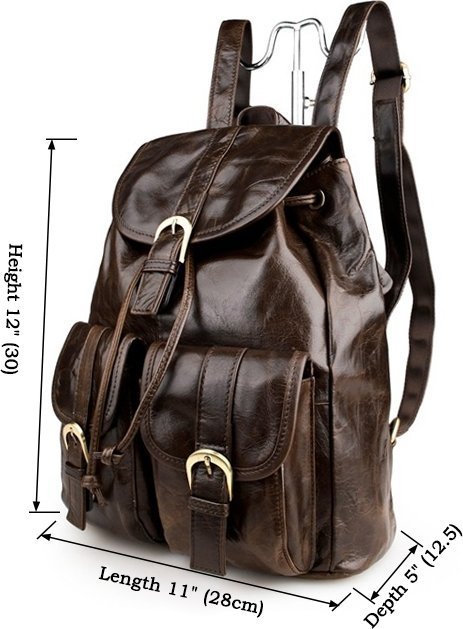 Стильный рюкзак из натуральной кожи коричневого цвета VINTAGE STYLE (14234)
