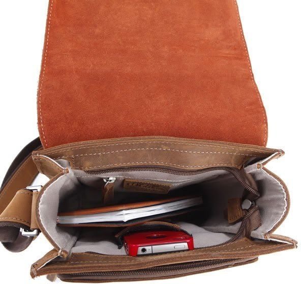 Наплічна сумка планшет з вінтажній шкіри з клапаном VINTAGE STYLE (14159)