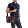 Мужская сумка-мессенджер из натуральной кожи коричневого цвета VINTAGE STYLE (14639) - 5