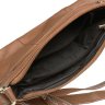 Світло-коричнева жіноча сумка на плече з натуральної шкіри під рептилію Keizer (15701) - 8