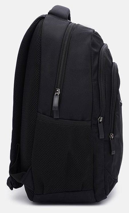 Черный мужской текстильный рюкзак на молнии Aoking 72098