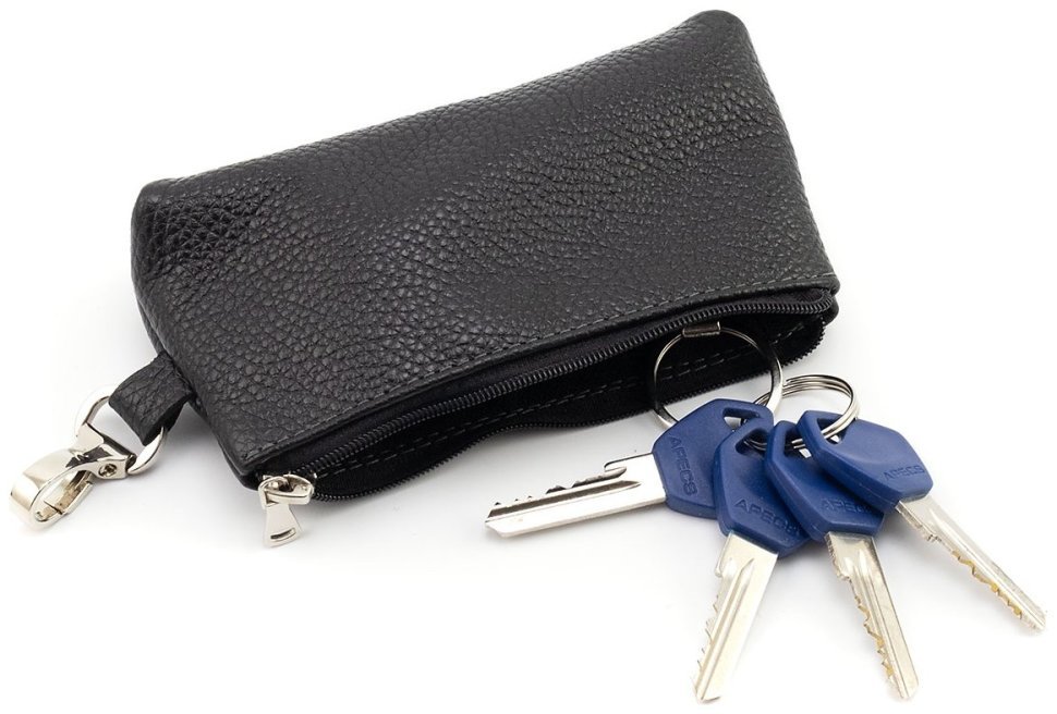 Кросс-боди женская сумочка из натуральной итальянской кожи Grande Pelle 102298 (черная) modnotak фото №7