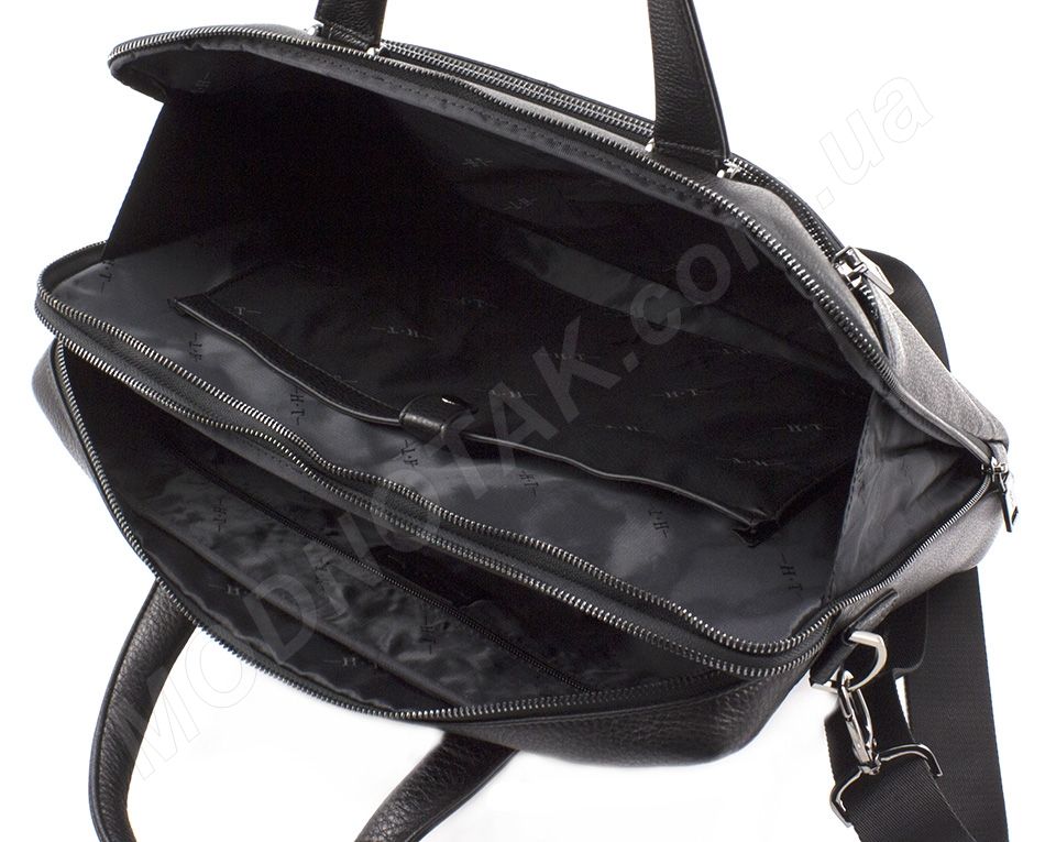 Ділова шкіряна чоловіча сумка формату А4 (вміщує ноутбук) H.T Leather (10322)