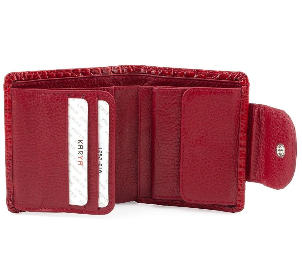 Червоне лакове портмоне невеликого розміру KARYA (1052-018)