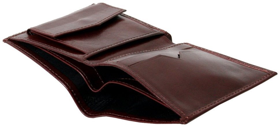 Коричневе шкіряне портмоне Newport з монетницею Vip Collection 102598 modnotak фото №4