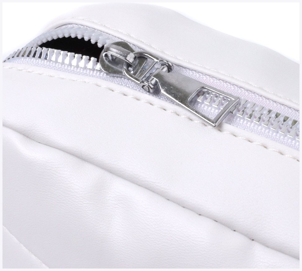 Женская сумка кросс-боди с монетницей из экокожи Vintage 22798 Белого цвета фото №6 Женская сумка кросс-боди с монетницей из экокожи Vintage 22798 Белого цвета modnotak фото №6