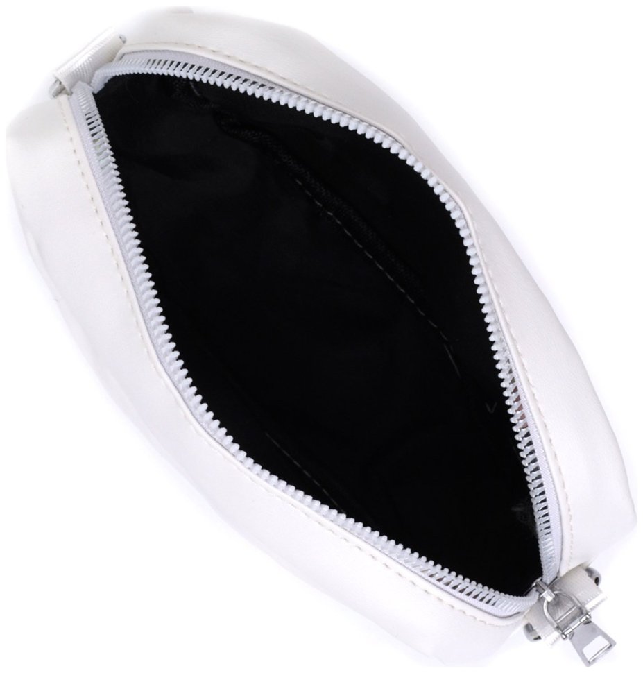 Женская сумка кросс-боди с монетницей из экокожи Vintage 22798 Белого цвета фото №7 Женская сумка кросс-боди с монетницей из экокожи Vintage 22798 Белого цвета modnotak фото №7