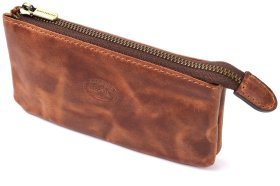 Кожаная ключница в винтажном стиле светло-коричневого цвета Tony Perotti 103298