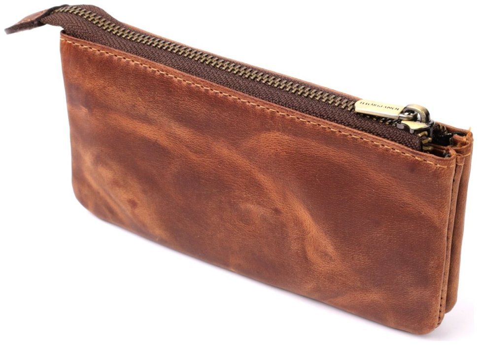 Кожаная ключница в винтажном стиле светло-коричневого цвета Tony Perotti 103298 modnotak фото №2