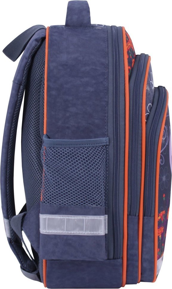 Шкільний рюкзак із текстилю сірого кольору з єдинорогом Bagland (53698)