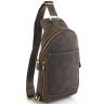 Мужская коричневая сумка-слинг из натуральной кожи в винтажном стиле Tiding Bag (15872) фото №1 Мужская коричневая сумка-слинг из натуральной кожи в винтажном стиле Tiding Bag (15872) modnotak фото - 1