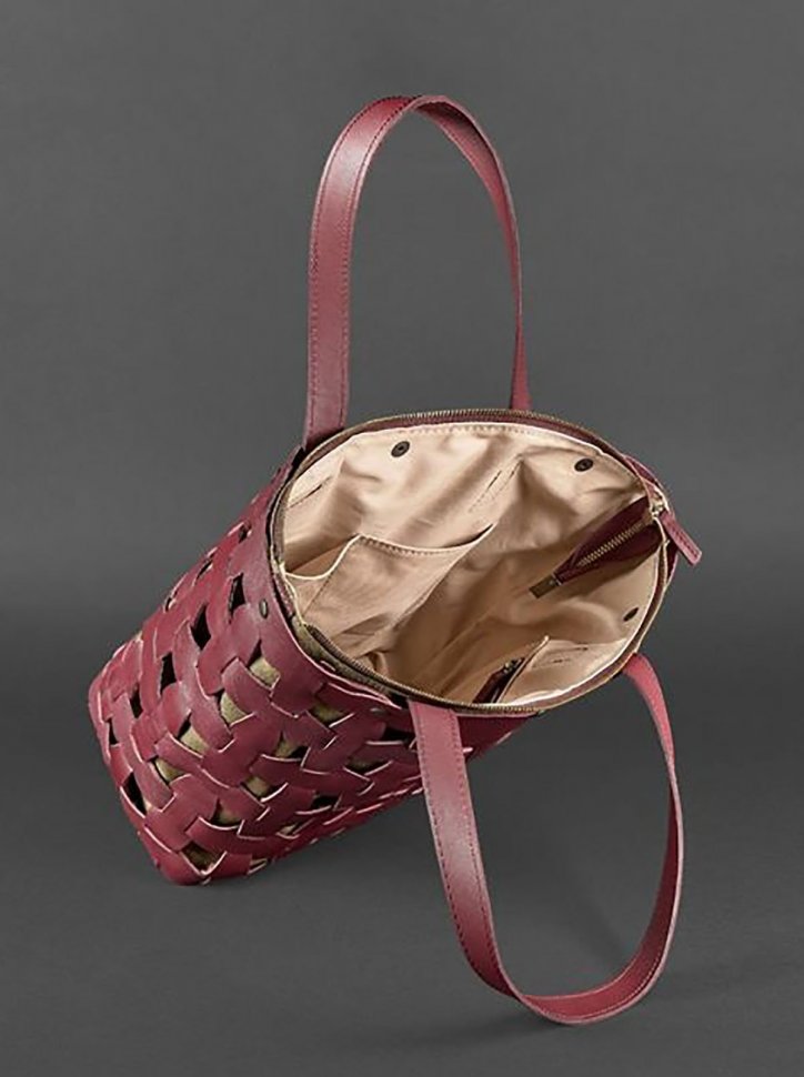 Плетеная сумка большого размера из кожи BlankNote Пазл Xl (12770)