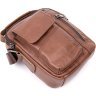 Мужская кожаная сумка-барсетка с отверстием для наушников Vintage (20414) - 3