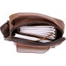 Мужская кожаная сумка-барсетка с отверстием для наушников Vintage (20414) - 4