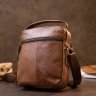Мужская кожаная сумка-барсетка с отверстием для наушников Vintage (20414) - 7