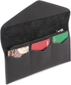 Тонкий гаманець на магніті з італійської шкіри Grande Pelle 64298