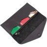 Тонкий кошелек на магните из итальянской кожи Grande Pelle 64298 - 6