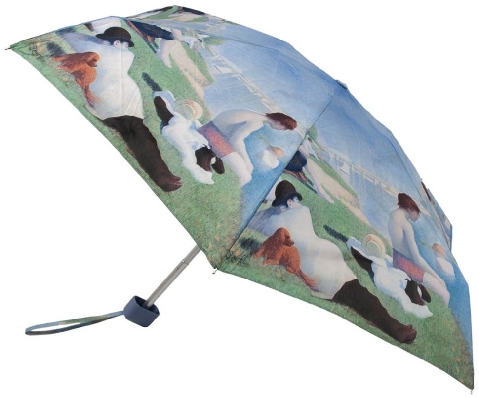 Мини-зонт женский Fulton L794-041284 National Gallery Tiny-2 Seurat Bathers at Asnieres (Разноцветный с принтом "Купальщицы в Аньере", механика) 94298 modnotak фото №1