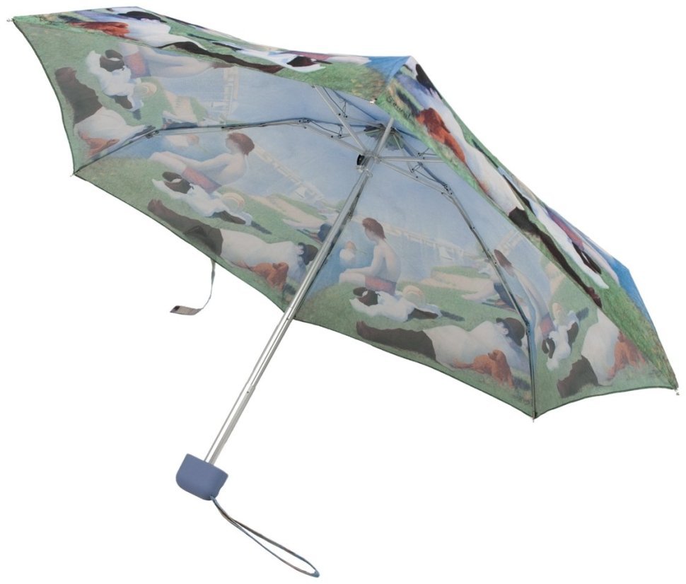 Мини-зонт женский Fulton L794-041284 National Gallery Tiny-2 Seurat Bathers at Asnieres (Разноцветный с принтом "Купальщицы в Аньере", механика) 94298 modnotak фото №6