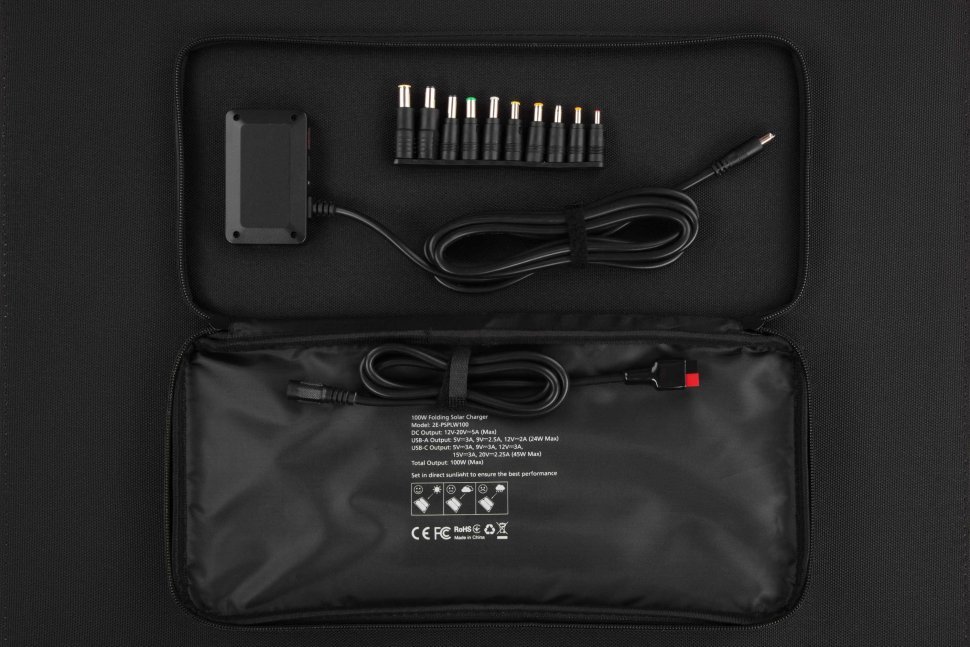 Легка портативна сонячна панель 2E 100 Вт, 2S, 3M Anderson, QC3.0, 24 Вт+Type-C 45 Вт modnotak фото №8