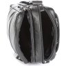 Объемная мужская сумка на плечо из натуральной черной кожи SHVIGEL (00926) - 4