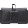Горизонтальна чоловіча чорна сумка з еко-шкіри на брючний ремінь Vintage (20349) - 2