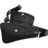Повсякденна чоловіча сумка-слінг із натуральної шкіри флотар у чорному кольорі Vip Collection (21080) - 2