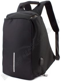 Надійний міський рюкзак чорного кольору ANTIVANDAL (тисячу шістсот вісімдесят вісім)