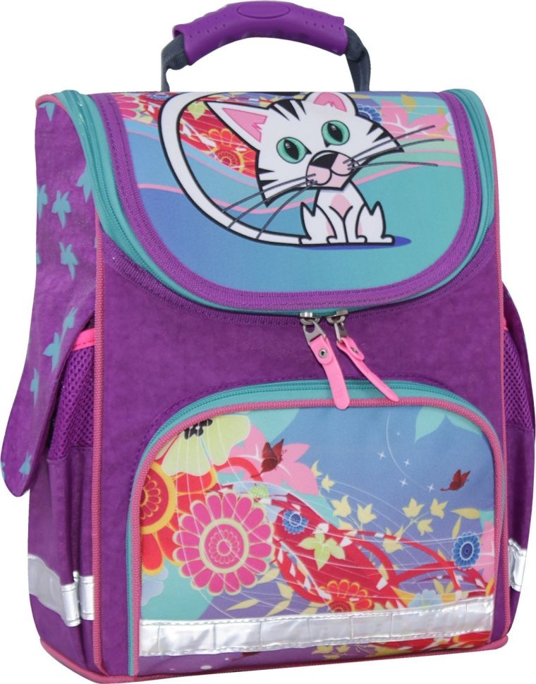 Фіолетовий каркасний рюкзак із текстилю з принтом Bagland 55398