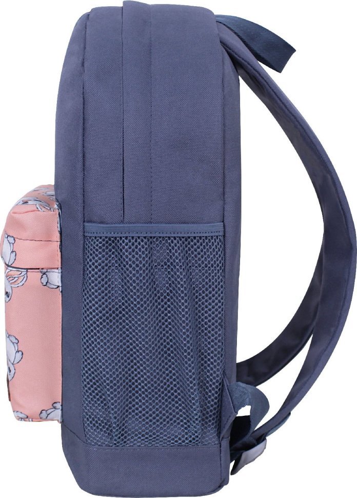 Легкий текстильный рюкзак в сером цвете с принтом Bagland (55498)