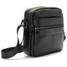 Мужская кожаная сумка через плечо на каждый день Tiding Bag черного цвета 95498 фото №1 Мужская кожаная сумка через плечо на каждый день Tiding Bag черного цвета 95498 modnotak фото - 1