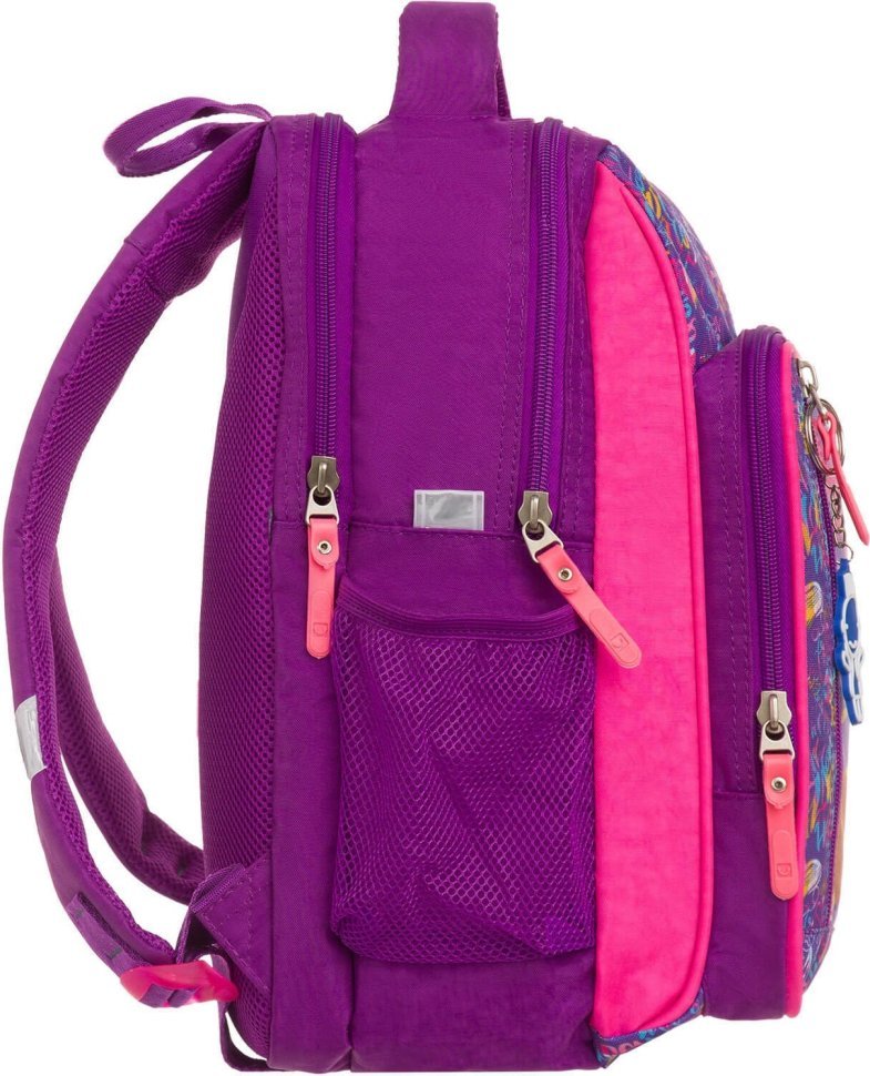 Шкільний фіолетовий рюкзак для дівчаток з текстилю Bagland 55698