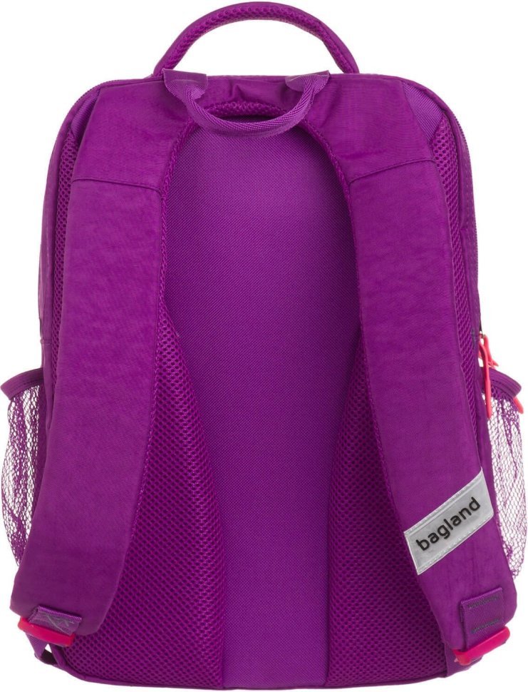 Шкільний фіолетовий рюкзак для дівчаток з текстилю Bagland 55698