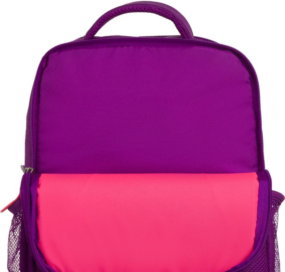 Школьный фиолетовый рюкзак для девочек из текстиля Bagland 55698