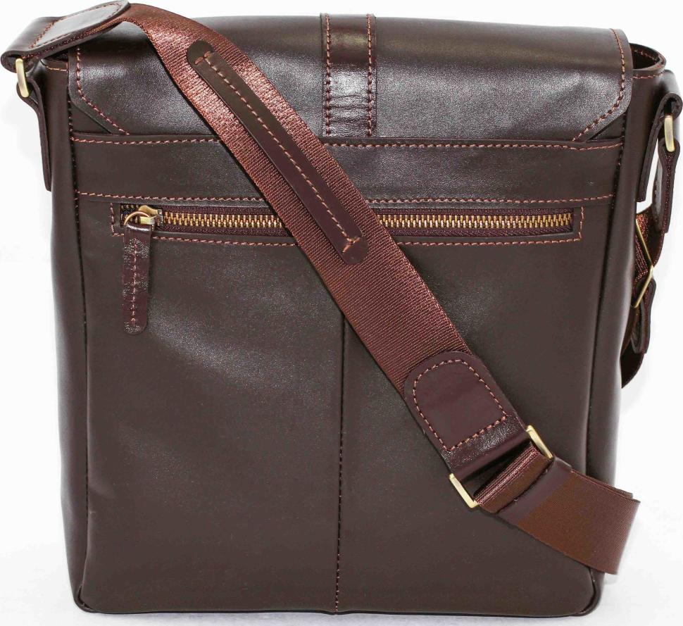 Чоловіча сумка коричневого кольору з гладкої шкіри VATTO (11640)