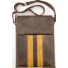 Чоловіча шкіряна сумка з кольоровими вставками VATTO (11840) - 1