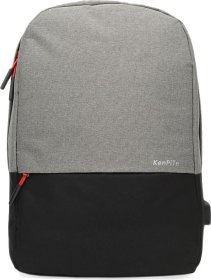 Чоловічий рюкзак з поліестеру в сіро-чорному кольорі під ноутбук Remoid (56698)