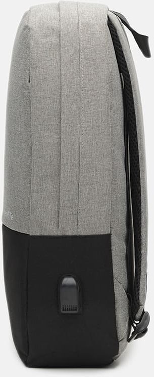 Мужской рюкзак из полиэстера в серо-черном цвете под ноутбук Remoid (56698)