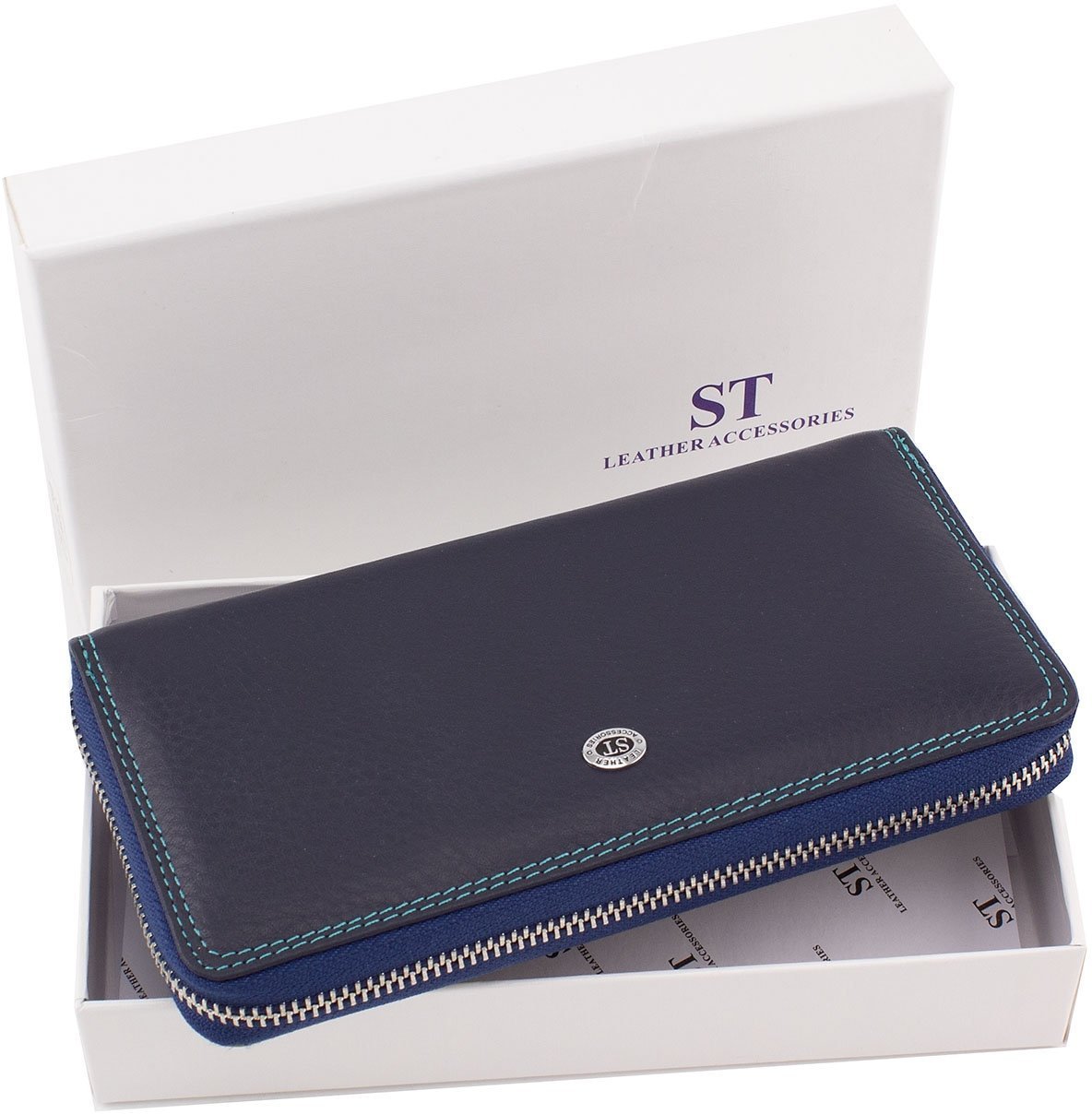 Стильний шкіряний гаманець на блискавки ST Leather (16024)