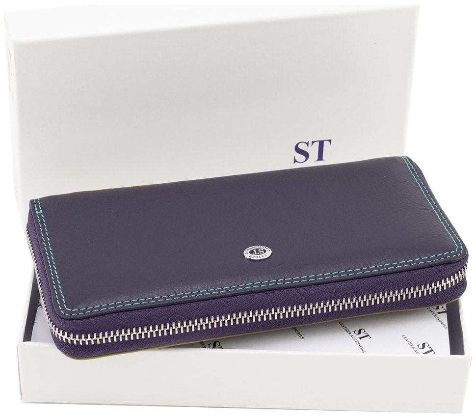 Стильний шкіряний гаманець на блискавки ST Leather (16024) modnotak фото №11