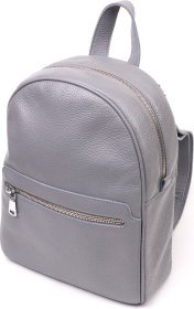 Серый повседневный женский рюкзак среднего размера из натуральной кожи Shvigel (2416308)