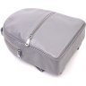Сірий повсякденний рюкзак жіночий середнього розміру з натуральної шкіри Shvigel (2416308) - 2