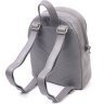 Сірий повсякденний рюкзак жіночий середнього розміру з натуральної шкіри Shvigel (2416308) - 3