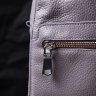 Серый повседневный женский рюкзак среднего размера из натуральной кожи Shvigel (2416308) - 8