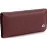 Бордовый женский кошелек из натуральной кожи с монетницей ST Leather 1767398 - 1