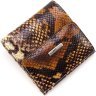 Різнобарвний жіночий гаманець із натуральної шкіри під змію Karya 67498 - 3